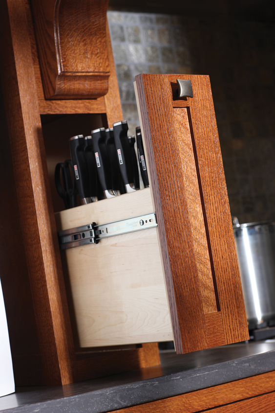 Pantry Pullout Cabinet with Knife Block - Homecrest