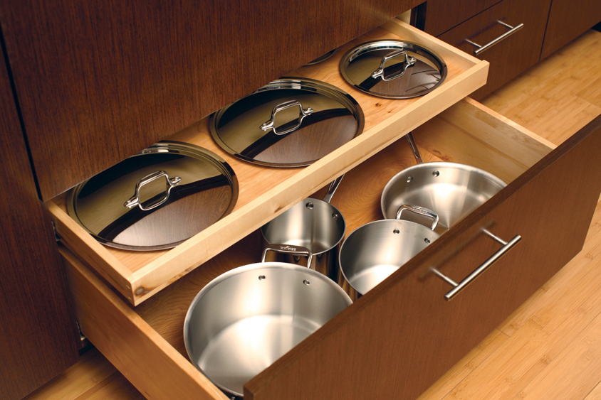 Kitchen Cabinet Pot and Pan Storage Organizer